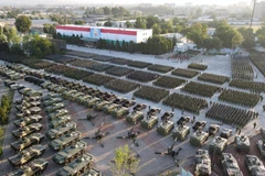 Các lực lượng Nga, Tajikistan và Uzbekistan triển khai các cuộc tập trận quân sự ba bên dọc biên giới Tajikistan-Afghanistan.(Nguồn: foreignbrief.com)