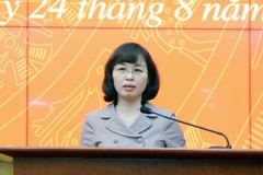 Phó Bí thư Tỉnh ủy Quảng Ninh Trịnh Thị Minh Thanh phát biểu tại hội nghị. (Ảnh: TTXVN phát)