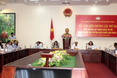 Quang cảnh Hội nghị hiệp thương lần thứ hai tại Bình Thuận. (Ảnh: Hồng Hiếu/TTXVN)