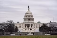 Tòa nhà Quốc hội Mỹ trên Đồi Capitol ở Washington, D.C. (Ảnh: THX/TTXVN)