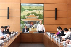 Đại biểu Quốc hội tỉnh Đồng Nai Nguyễn Phú Cường phát biểu. (Ảnh: Dương Giang/TTXVN)