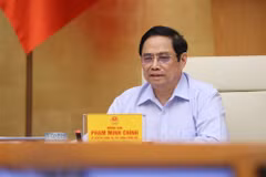 Thủ tướng Phạm Minh Chính, Trưởng Ban Chỉ đạo chủ trì làm việc với các địa phương và 9.043 xã, phường, thị trấn trên cả nước. (Ảnh: Dương Giang/TTXVN)