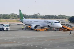 Tàu bay Embraer 175 của Hãng hàng không Bamboo Airways. (Ảnh: Kim Há/TTXVN)