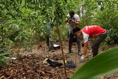 Hiện trường nơi xảy ra vụ án. (Nguồn: congan.com.vn)