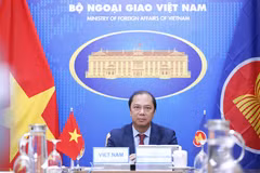 Thứ trưởng Bộ Ngoại giao Nguyễn Quốc Dũng, Trưởng SOM ASEAN của Việt Nam dự Đối thoại. (Ảnh: Minh Đức/TTXVN)