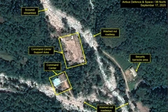 Phía Bắc và Tây của cơ sở hạt nhân Punggye-ri ở tỉnh Bắc Hamkyong, Triều Tiên ngày 25/9/2020. Ảnh do kênh vệ tinh 38 độ Bắc cung cấp. (Nguồn: YONHAP/TTXVN)