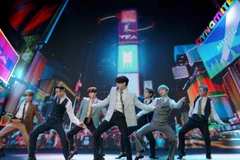 Nhóm nhạc đình đám BTS của Hàn Quốc. (Ảnh: YONHAP/TTXVN)