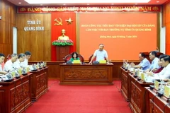 Quang cảnh buổi làm việc. (Ảnh: Tá Chuyên/TTXVN)