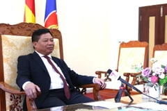 Đại sứ Việt Nam tại Campuchia Nguyễn Huy Tăng. (Ảnh: Hoàng Minh/TTXVN)