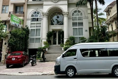 Căn biệt thự của bà Nguyễn Thị Như Loan, Tổng Giám đốc Công ty cổ phần Quốc Cường Gia Lai tại số 26 đường Trần Quốc Thảo, Quận 3, Thành phố Hồ Chí Minh trong thời gian lực lượng chức năng thực hiện khám xét vào ngày 19/7/2024.(Ảnh: Thanh Vũ/TTXVN)