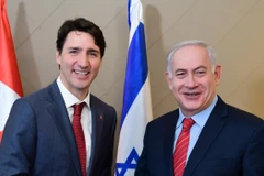 Thủ tướng Canada Justin Trudeau​ và người đồng cấp Israel Benjamin Netanyahu. (Nguồn: cbc.ca)