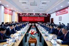 Quang cảnh cuộc hội đàm. (Ảnh: Phạm Kiên/Vietnam+)