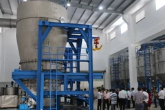 Dây chuyền sản xuất phân bón thông minh. (Ảnh: Phúc Sơn/TTXVN)