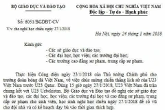 Bộ Giáo dục cảnh báo công văn giả mạo cho học sinh nghỉ học