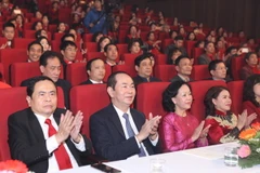 Chủ tịch nước Trần Đại Quang dự Chương trình "Sức mạnh nhân đạo 2018". (Ảnh: Lâm Khánh/TTXVN)