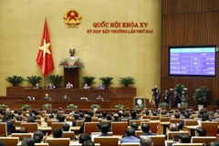 480/485 đại biểu, biểu quyết thông qua Nghị quyết về việc điều chỉnh kế hoạch vốn vay lại năm 2022 của các địa phương, bổ sung dự toán chi thường xuyên năm 2021 nguồn vốn viện trợ không hoàn lại của nước ngoài; điều chỉnh dự toán kinh phí chưa sử dụng hết