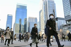 Người dân trên đường phố Tokyo, Nhật Bản, ngày 4/1/2023. (Ảnh: Kyodo/ TTXVN)