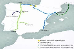 Dự án H2Med được đề xuất tháng 10/2022 giữa Pháp, Tây Ban Nha và Bồ Đào Nha. (Nguồn: Renewables Now)