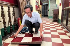 Lối vào căn hầm số nhà 287/70 Nguyễn Đình Chiểu, Quận 3, Thành phố Hồ Chí Minh. (Ảnh: Hứa Chung/TTXVN)