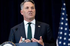 Bộ trưởng Quốc phòng Australia Richard Marles phát biểu tại cuộc họp báo trong khuôn khổ cuộc Tham vấn cấp Bộ trưởng Quốc phòng-Ngoại giao Australia-Mỹ (AUSMIN), ở Washington, DC, ngày 6/12/2022. (Ảnh: AFP/ TTXVN)