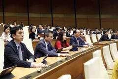 Chủ tịch Quốc hội Vương Đình Huệ phát biểu bế mạc kỳ họp. (Ảnh: Văn Điệp/TTXVN)