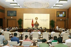 Phiên họp thứ 27 của Ủy ban Thường vụ Quốc hội khóa XIV. (Ảnh: Nguyễn Dân/TTXVN)