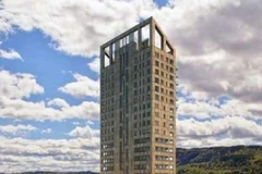 Phần khung tháp Mjos đã hoàn thành. (Nguồn: aaj.tv)