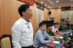 Ông Trương Minh Tiến - Phó Giám đốc Sở Văn hóa và Thể thao Hà Nội tại buổi họp báo chiều 17/9. (Ảnh: Sơn Bách/Vietnam+)