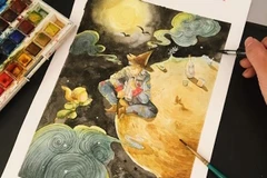 Phiên bản "Hoàng tử bé" với phần tranh minh họa của Nguyễn Thành Vũ chính thức ra mắt độc giả vào đúng Ngày Sách Việt Nam. (Ảnh: NXB Kim Đồng)