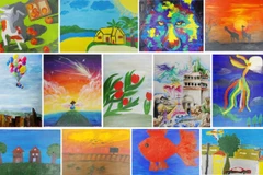 Tranh vẽ của một số bạn nhỏ tham gia chương trình. (Ảnh: BTC)