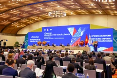 Sáng 15/9 tại Hà Nội đã diễn ra phiên khai mạc Hội nghị Nghị sỹ trẻ toàn cầu lần thứ 9. (Ảnh: Minh Sơn/Vietnam+)