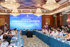 Toàn cảnh Hội thảo "Cơ sở khoa học và thực tiễn chỉnh sửa Luật Báo chí 2016." (Ảnh: Minh Sơn/Vietnam+)