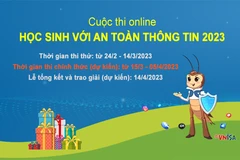 Tổ chức thi trực tuyến 'Học sinh với an toàn thông tin' năm 2023