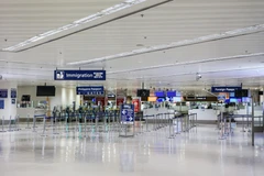 Cảnh vắng vẻ tại sân bay quốc tế Manila Ninoy Aquino ở Paranaque, Philippines ngày 19/4/2020 trong bối cảnh dịch COVID-19 bùng phát mạnh. (Ảnh: THX/TTXVN)