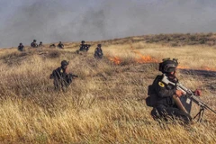Binh sỹ thuộc Lực lượng chống khủng bố của Iraq tham gia chiến dịch tấn công IS tại Kirkuk. (Nguồn: ICTS) 