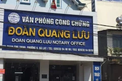 Ngôi nhà của bà Liên bị kê biên. 