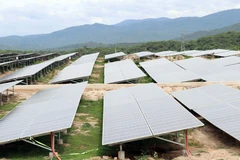Tính đến tháng 7/2020, Ninh Thuận đã có 23 dự án điện mặt trời được đưa vào vận hành với tổng công suất khoảng 1.400MW. (Ảnh: Công Thử/TTXVN)