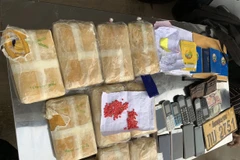 Tang vật ma túy tổng hợp thu được từ giai đoạn 2 của chuyên án QT 620. (Nguồn: TTXVN)