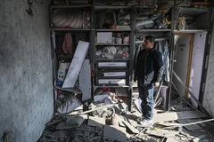 Nhà cửa bị phá hủy sau loạt vụ nổ tại Khair Khana, phía tây bắc thủ đô Kabul, Afghanistan, ngày 21/11/2020. (Ảnh: AFP/TTXVN)