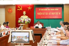 Ông Trần Cẩm Tú, Bí thư Trung ương Đảng, Chủ nhiệm Ủy ban Kiểm tra Trung ương chủ trì Kỳ họp. (Ảnh: Văn Điệp/TTXVN)