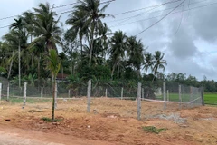 Khu vực đất của bà Trương Thị Thanh lấn chiếm xây dựng nhà trái phép sau khi bị cưỡng chế. (Ảnh: Phạm Kha/TTXVN)