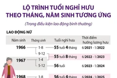 [Infographics] Lộ trình tuổi nghỉ hưu theo tháng, năm sinh tương ứng
