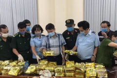 Lực lượng chức năng thu giữ 120kg ma túy đá, ketamin, thuốc lắc, 19 bánh heroin. (Nguồn: TTXVN)