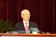 Tổng Bí thư, Chủ tịch nước Nguyễn Phú Trọng phát biểu khai mạc Hội nghị. (Ảnh: Trí Dũng/TTXVN)