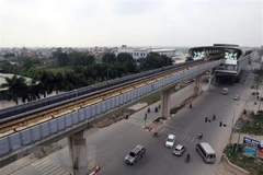 Nhà ga Yên Nghĩa - nhà ga cuối cùng trên tuyến đường sắt đô thị Cát Linh-Hà Đông. (Ảnh: Huy Hùng/TTXVN)