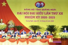 Đoàn Chủ tịch đại hội. (Ảnh: Sỹ Thắng/TTXVN)