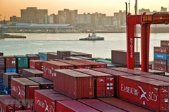 Hàng hóa xuất khẩu tại cảng biển Durban, Nam Phi. (Ảnh: Phi Hùng/TTXVN)