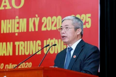 Ông Vũ Thành Nam, Trưởng Ban Tuyên giáo Đảng uỷ Khối các cơ quan Trung ương phát biểu. (Ảnh: Phương Hoa/TTXVN)