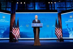 Ông Joe Biden phát biểu ở Wilmington sau khi cuộc bỏ phiếu của đại cử tri xác nhận ông giành chiến thắng. (Nguồn: Getty) 