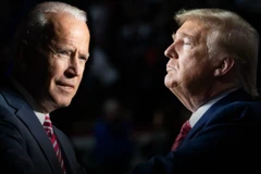 Đương kim Tổng thống Mỹ Donald Trump (phải) và cựu Phó Tổng thống Joe Biden. (Nguồn: Getty Images) 